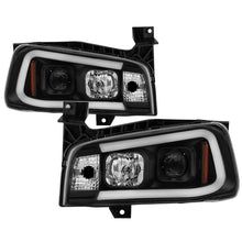 Load image into Gallery viewer, Spyder Dodge Charger 06-10 Projector Headlights - LED Light Bar - Black PRO-YD-DCH05V2-LB-BK