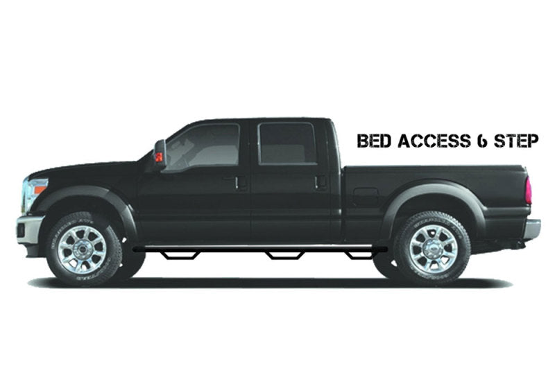 N-Fab Nerf Step 16-17 Toyota Tacoma Double Cab 6ft Bed - Tex. Black - Bed Access - 2in