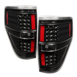 xTune Ford F150 09-14 LED Tail Lights Black ALT-JH-FF15009-LED-BK