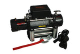 W12B  -  12V Electric 12K Lb Cap 94 Ft Wire Rope Roller Fairlead Wired Remote