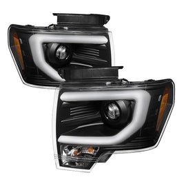 Spyder Ford F150 13-14 Projector Factory Xenon Model- Light Bar DRL Blk PRO-YD-FF15013-LBDRL-HID-BK