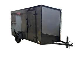 Enclosed Cargo Trailer 6x12 with ramp door and black out package - HLAFTX612SA-blkout