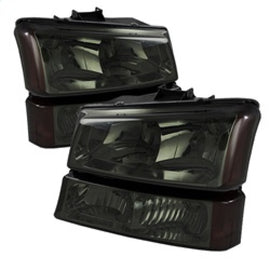 xTune Chevy Silverado 2500HD 03-06 Crystal Headlights w/ Amber Lights Smoke HD-JH-CSIL03-AM-SM-SET