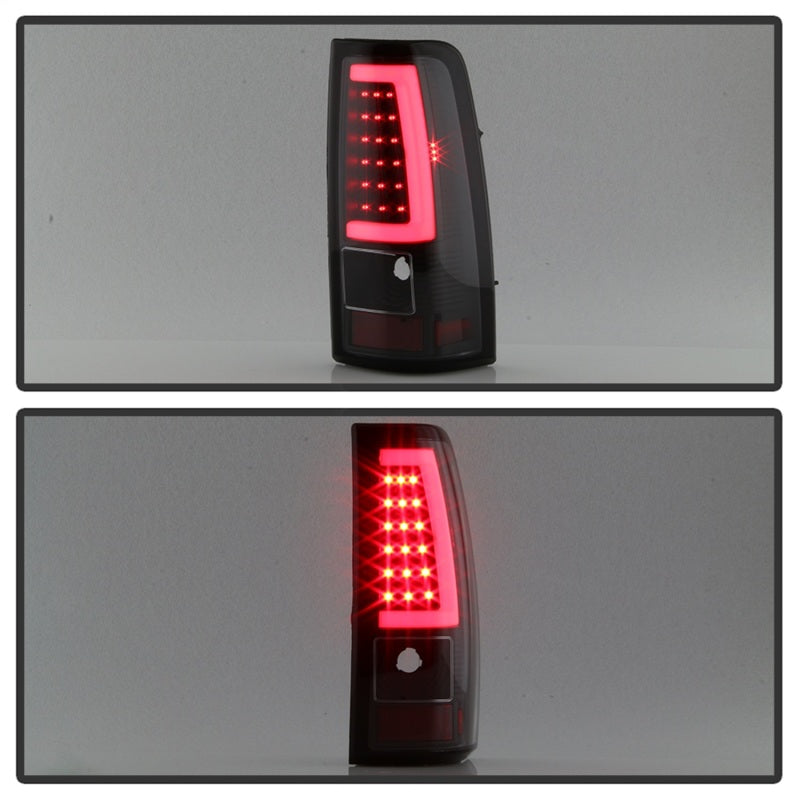 xTune Chevy Silverado 1500/2500/3500 99-02 / Version 3 Tail Lights Black ALT-ON-CS99V3-LBLED-BK