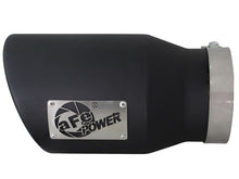 Load image into Gallery viewer, aFe MACHForce XP 5in 304 Stainless Steel Exhaust Tip 5 In x 7 Out x 12L in Bolt On Right - Black