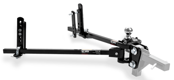 92-00-1033  -  e2 10K trunnion WD hitch with built-in sway control. No-shank model.
