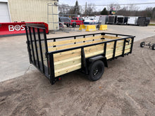 Load image into Gallery viewer, 5x12 Utility Trailer with 3 board wood sides 24in tall - Quality Steel and Aluminum  - Model 6212AN3.5KSAw/HS