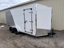 Load image into Gallery viewer, Enclosed Cargo Trailer 7x16 UTV +12in - 2 Tone 78&quot; ramp door opening with ramp door - HLAFTX716TA2+12