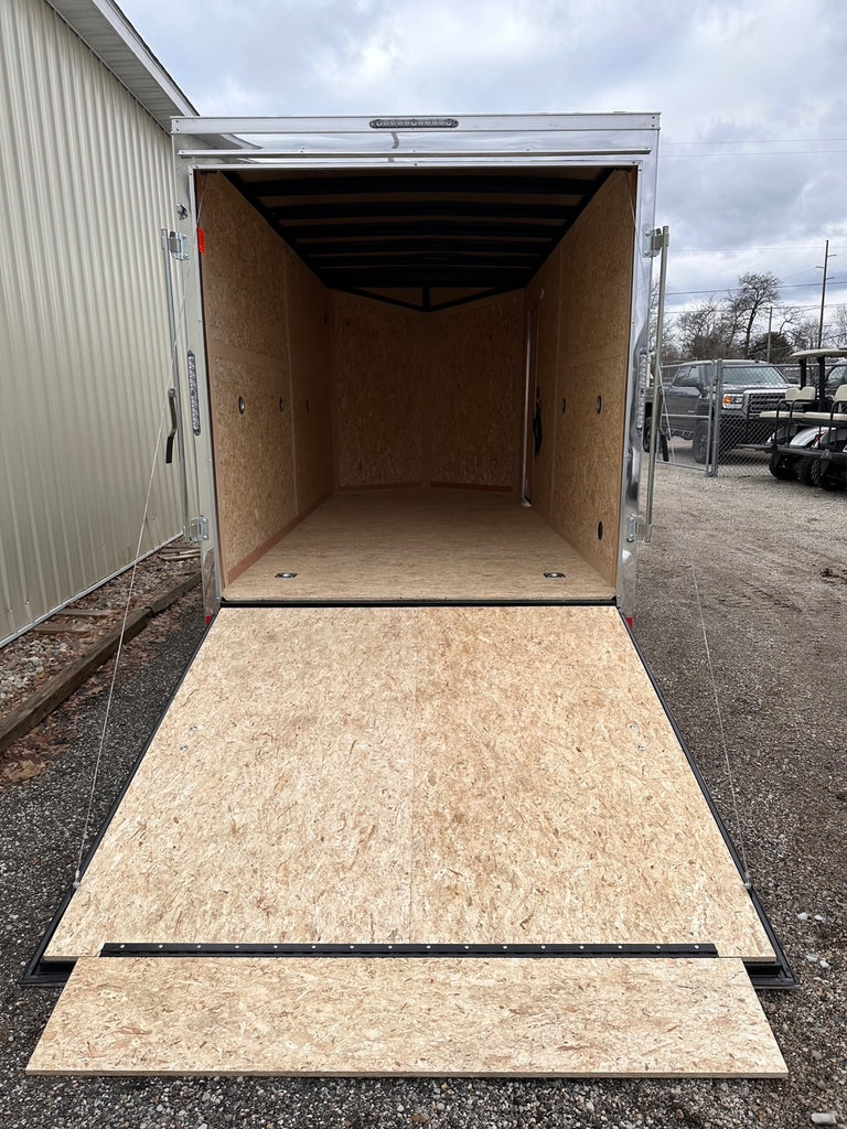 Enclosed Cargo Trailer 7x16 UTV +12in - 2 Tone 78" ramp door opening with ramp door - HLAFTX716TA2+12