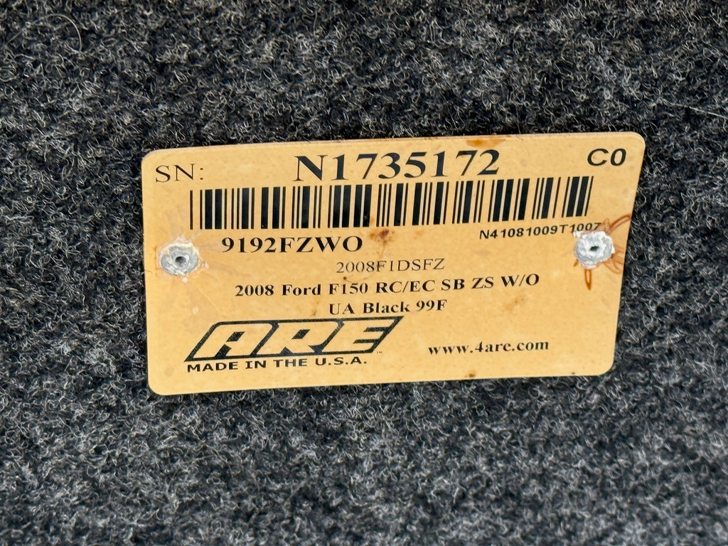 Used Ford F150 5.5' extra short Box 2004-2008 Fiberglass Lid UA Black color Code: CL2510-17a Location: B-5-2