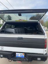 Load image into Gallery viewer, Used Ford F150 5.5' Extra Short Box 2009-2014 Fiberglass Truck Topper Camper Shell YZ white CODE: CLCNMMM LOCATION: A-4-3