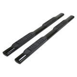 A7057B  -  5 Inch Oval Straight Powder Coated Black Steel Rocker Panel Mount