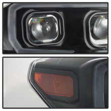 Load image into Gallery viewer, xTune Toyota Tacoma 16-18 DRL Light Bar Projector Headlights - Black PRO-JH-TTA16-LBDRL-BK