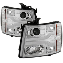 Load image into Gallery viewer, Spyder Chevy Silverado 1500 07-13 Version 3 Projector Headlights - Chrome PRO-YD-CS07V3-LBDRL-C