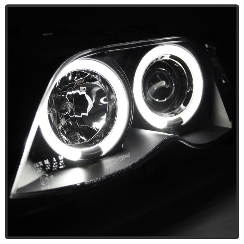 Spyder BMW E46 3-Series 02-05 4DR Projector Headlights 1PC LED Halo Blk PRO-YD-BMWE4602-4D-AM-BK