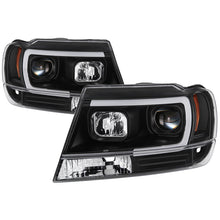 Load image into Gallery viewer, Spyder 99-04 Jeep Grand Cherokee Projector Headlights - Light Bar DRL LED - Black