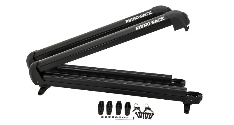 Rhino-Rack Universal Ski/Snowboard Carrier - Fits 6 Pairs of Skis or 4 Snowboards - Black