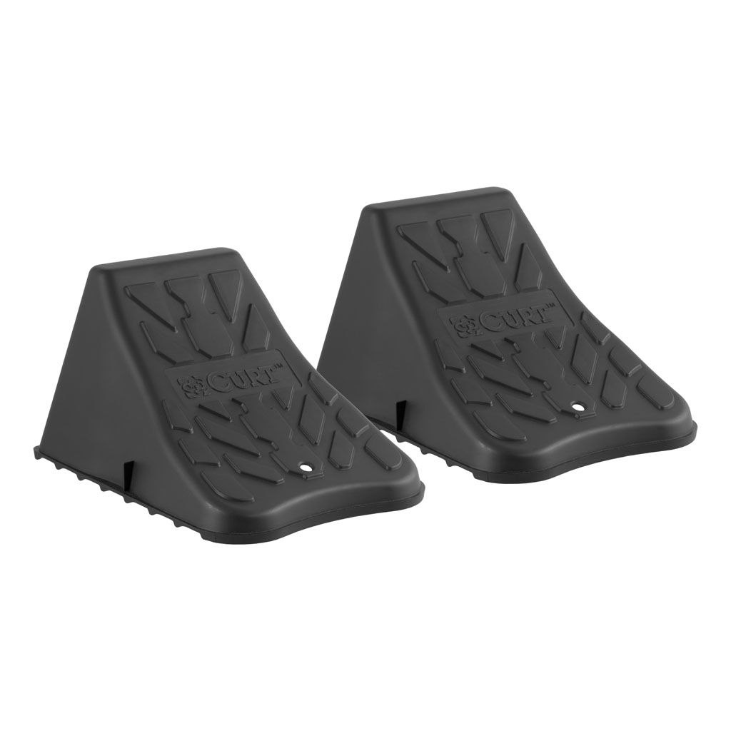 Curt Wheel Chock set of 2 up to 17 inch wide wheels