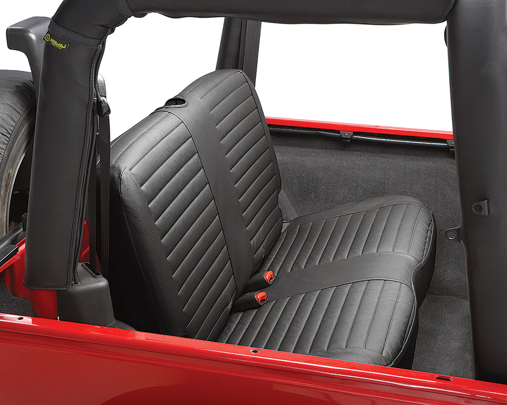 Seat Covers - 03-06 Wrangler TJ; Rear (Black Denim)